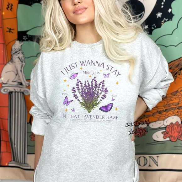 Gildan Tops - Lavender Haze Sweatshirt - Ash Grey